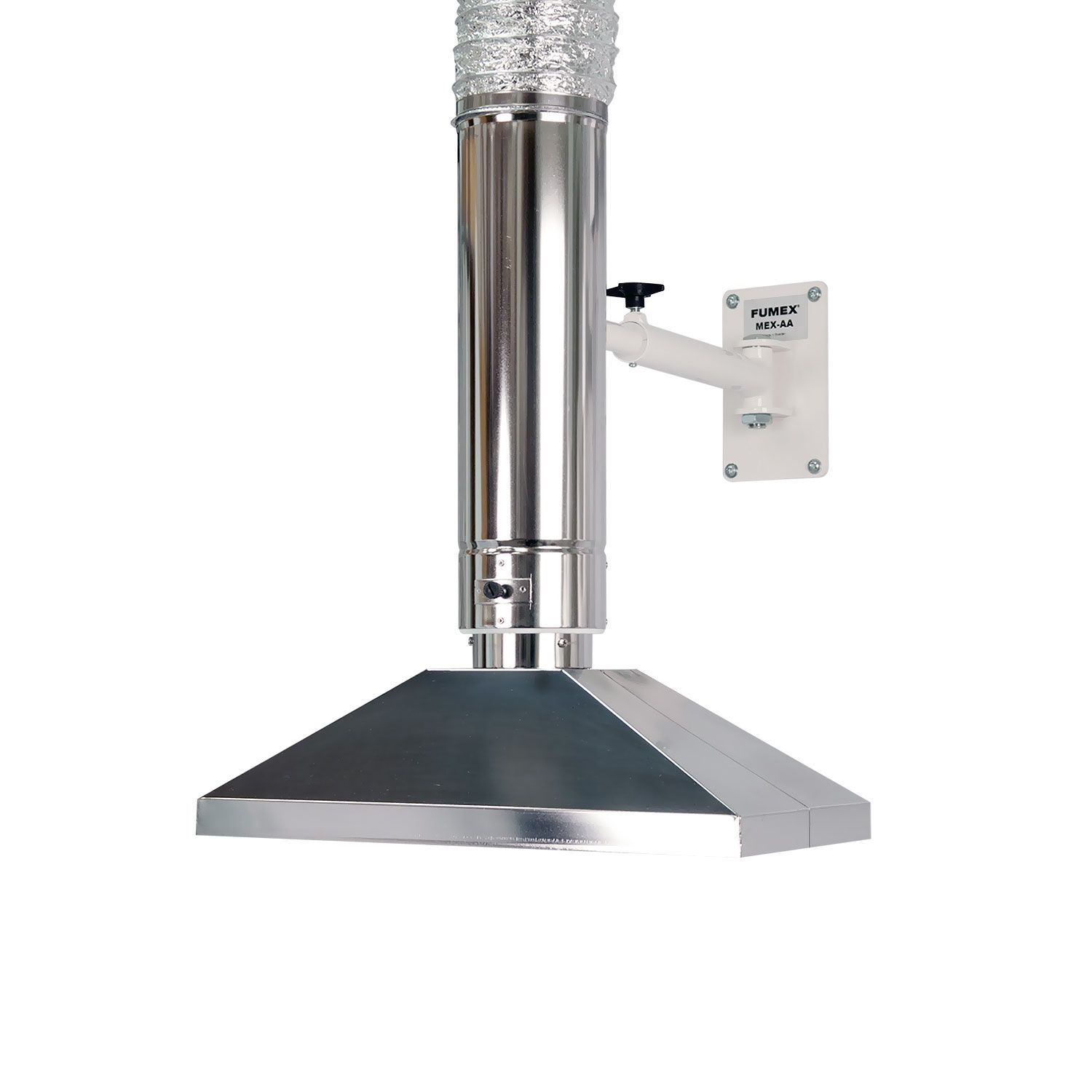 teleskopik lokal emiş kolu, ø125 mm, başlık ölçüsü 500x250 mm - std