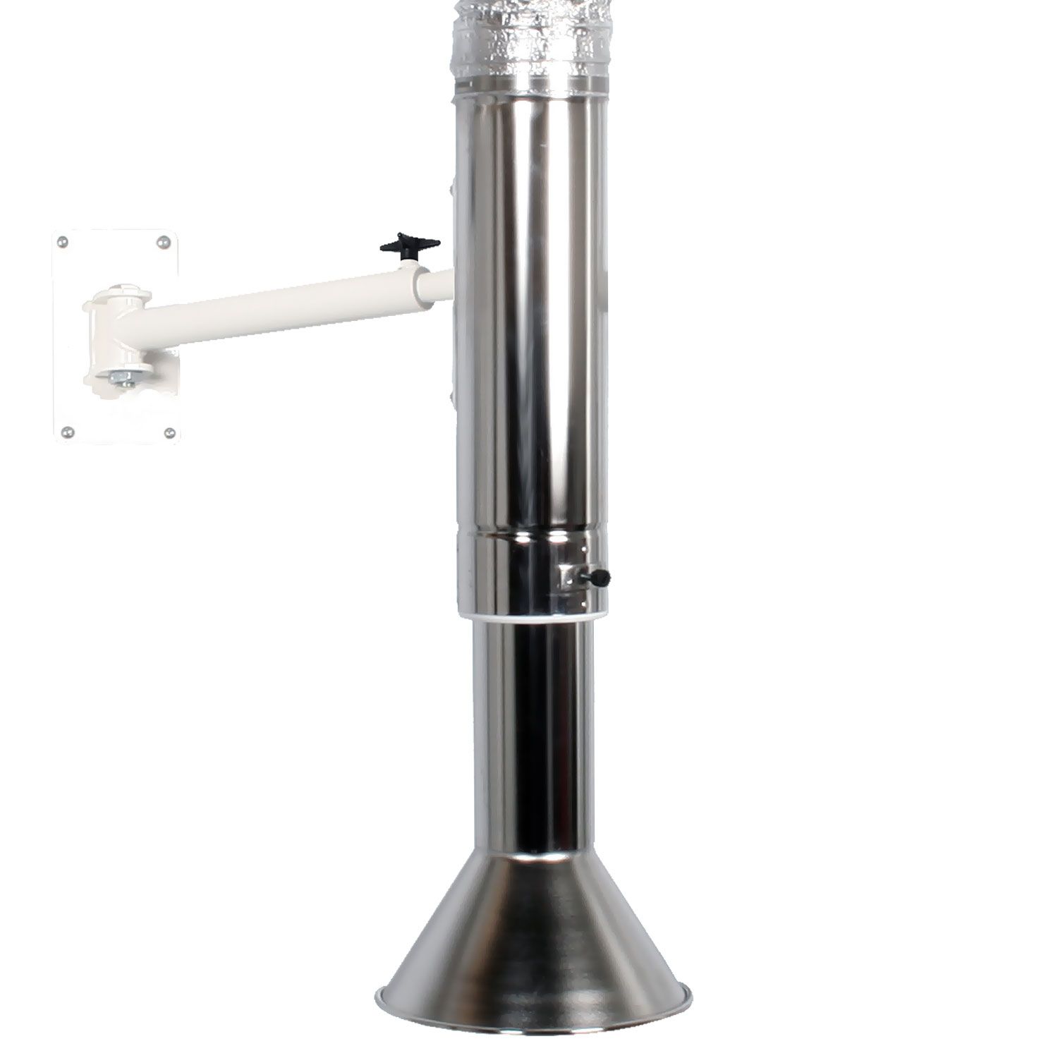 teleskopik lokal emiş kolu, ø125 mm, başlık ölçüsü ø250 mm - std
