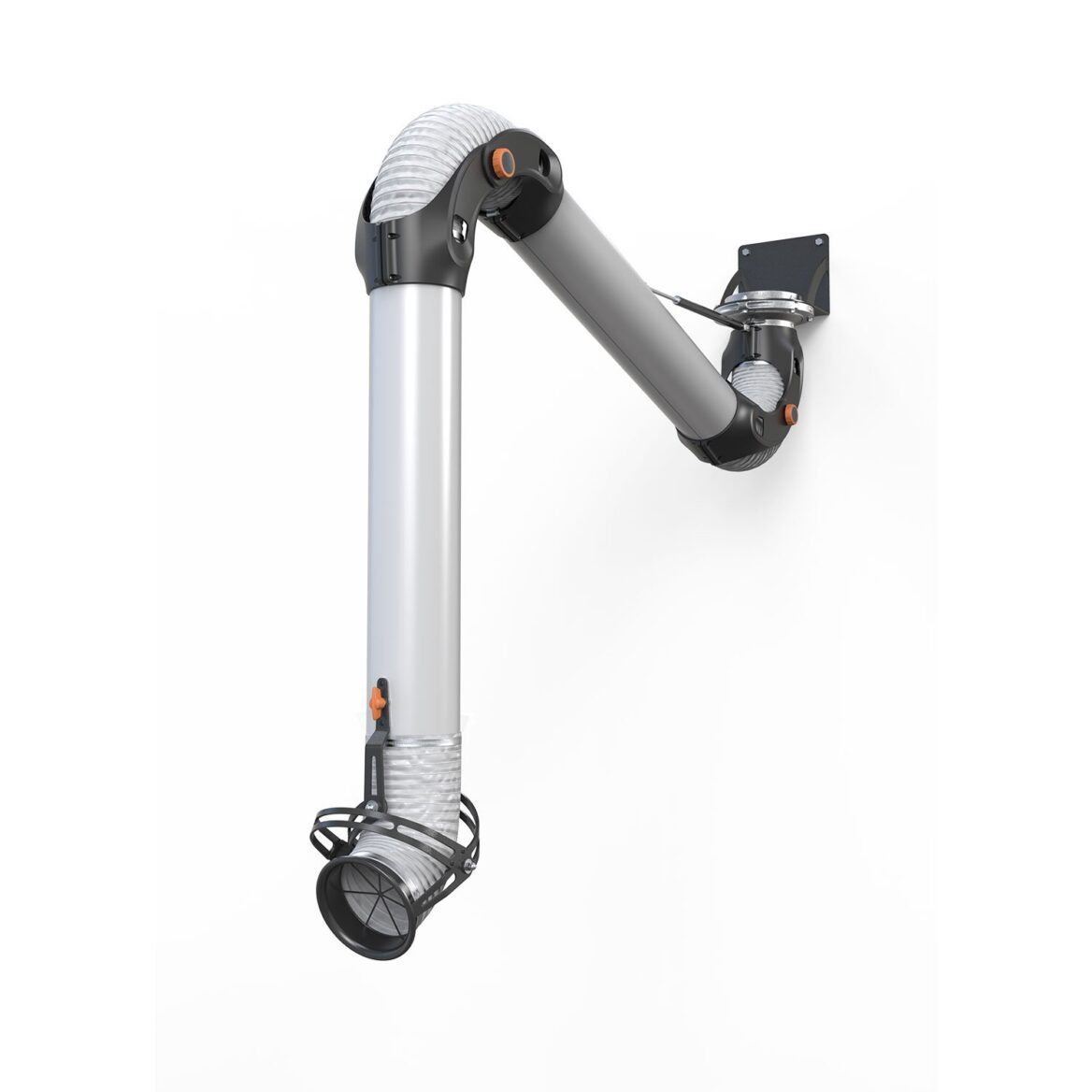 lokal emiş kolu, endüstriyel tip, ø200 mm - white edition