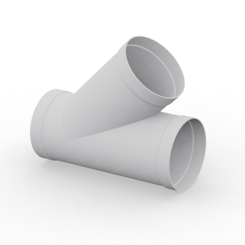 PVC T-Parça Ø125 mm, 45°, Soketli