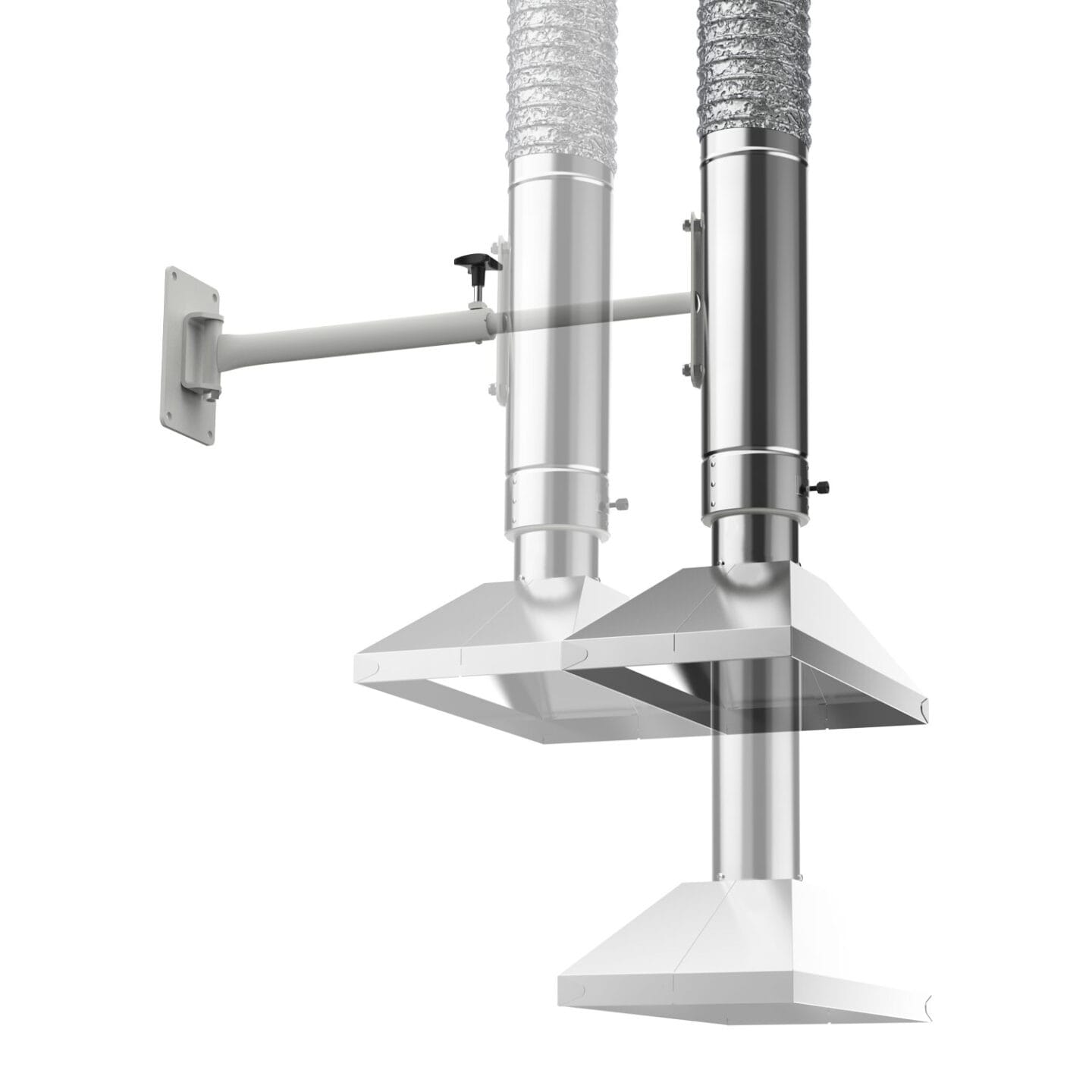 Teleskopik Lokal Emiş Kolu, &Oslash;125 mm, Başlık &Ouml;l&ccedil;&uuml;s&uuml; 500x250 mm - STD